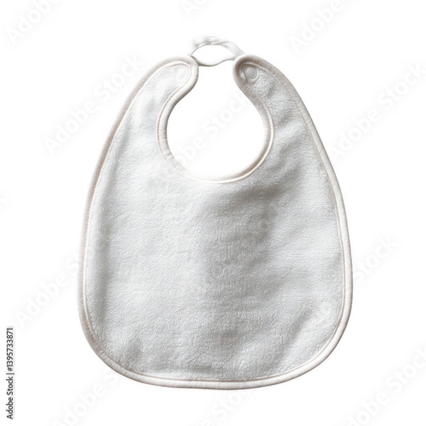 Fototapeta Blank baby bib mockup for creative design projects graphic template studio setting minimalist style