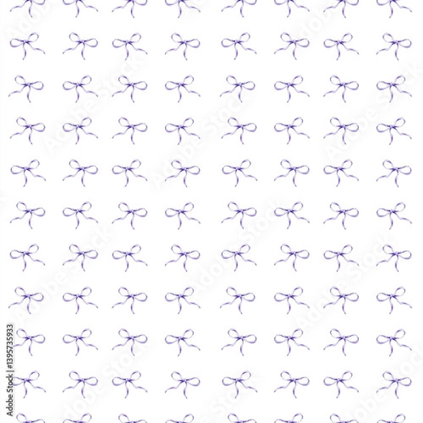 Fototapeta Pattern with bows on a white background.