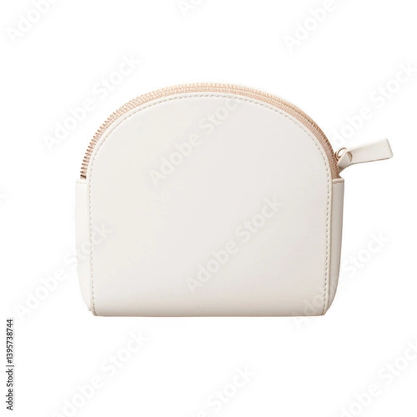 Fototapeta Zipped coin purse mockup on for product showcase studio view minimalist design