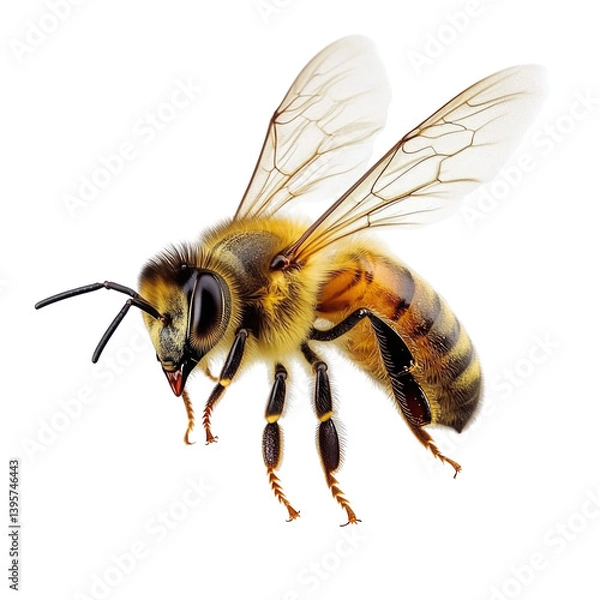 Obraz Bee on transparent background
