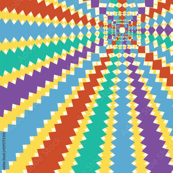 Obraz Circus background and spiral retro rays vector pattern. Vintage poster of red white sun or star burst radial lines with grunge texture, circus, carnival, summer fair or chapiteau backdrop