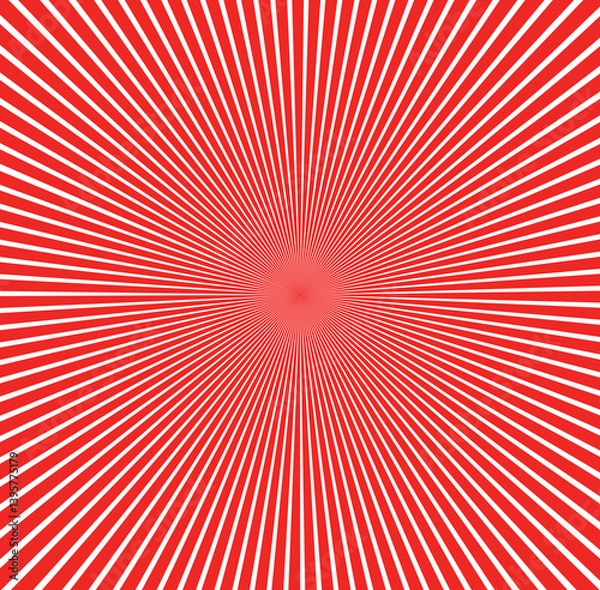 Fototapeta Abstract bright red rays background. Sunlight rays background. Crimson color burst background. Sun beam ray sunburst pattern background. Retro circus backdrop.