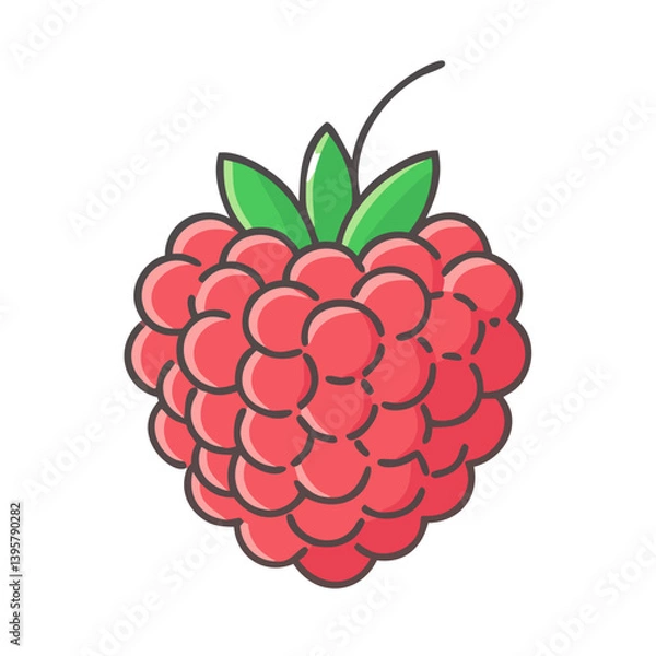 Obraz raspberry icon, raspberry vector illustration-simple illustration of raspberry, perfect for raspberry logos and icons