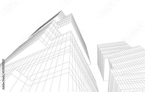 Fototapeta Abstract architectural background vector illustration