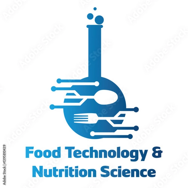 Fototapeta Food Technology and Nutrition Science Laboratory Logo