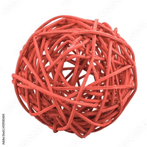 Obraz Ratan ball isolated on a white background