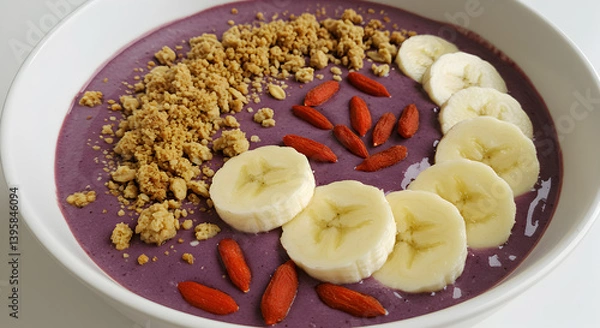 Obraz Delicious And Nutritious Acai Smoothie Bowl Topped With Fresh Fruits
