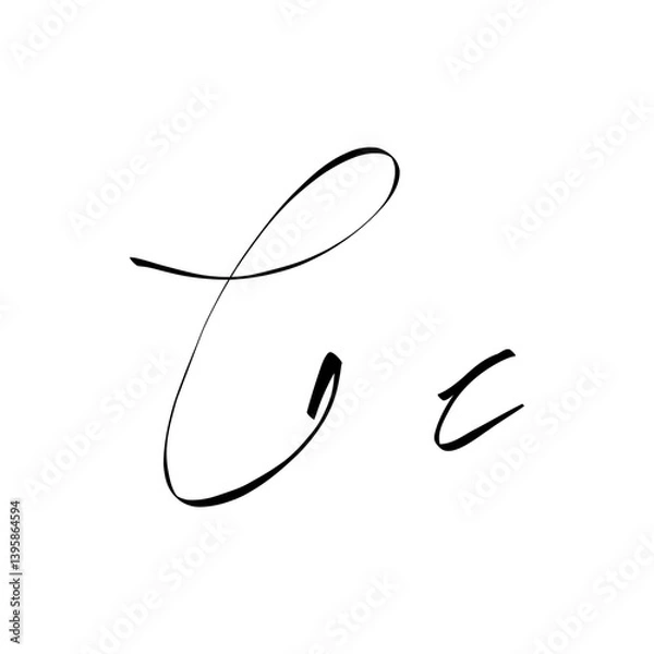 Obraz cursive c