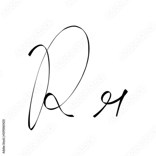 Obraz cursive r