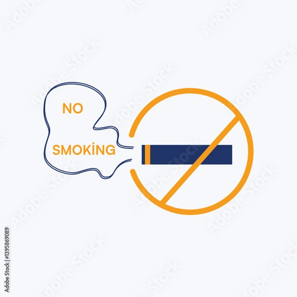 Obraz No smoking sign,no smoking day awareness,vector illustration.