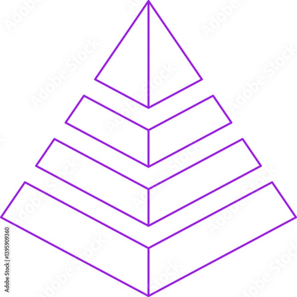 Fototapeta Draw Hierarchy single vector illustration icon
