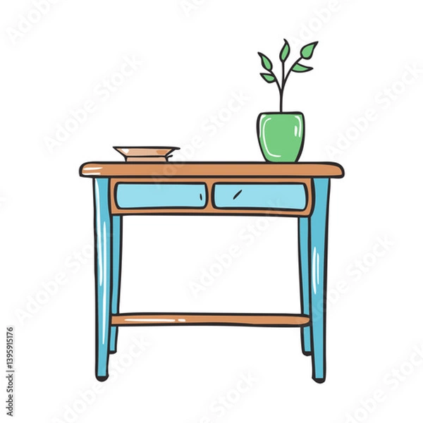 Fototapeta console table icon, console table vector illustration-simple illustration of console table, perfect for console table logos and icons