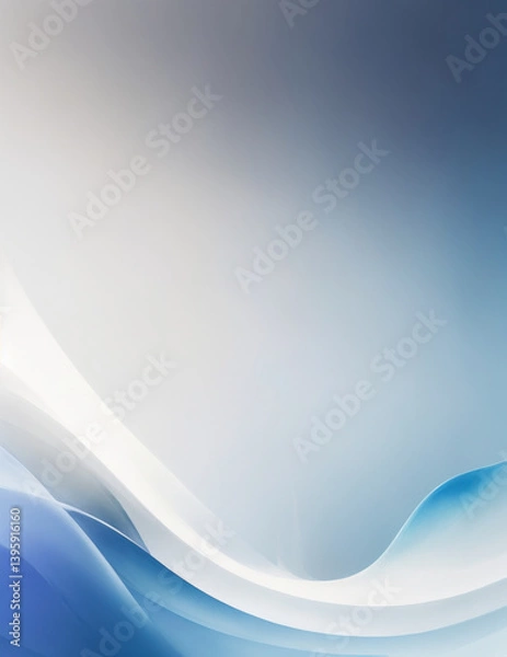 Fototapeta abstract blue background - abstract light blue waves background - Generative AI