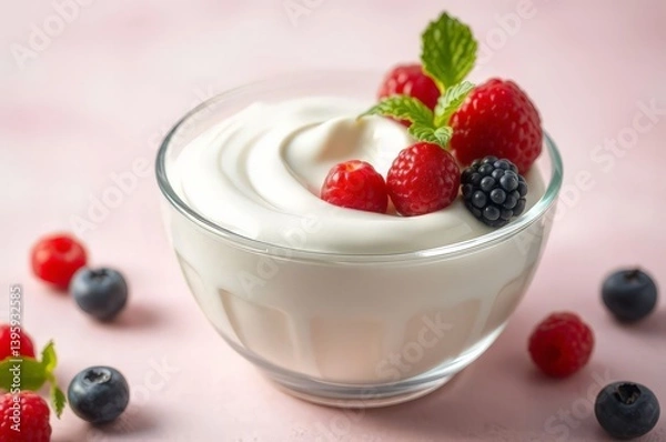 Obraz Elegant Skyr Yogurt Presentation