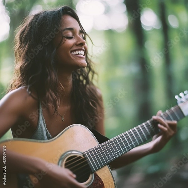 Obraz Hands sculpt clay on a tabletop, spotlighted by soft natural light, illustrating artistry and craftsmanship through tactile creativity.