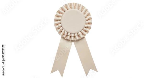 Fototapeta Isolated Beige Rosette Ribbon