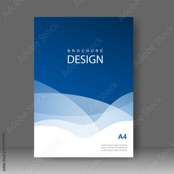 Obraz Book cover abstract modern design. Annual report. Brochure template, catalog. Simple Flyer promotion. magazine. Vector illustration
