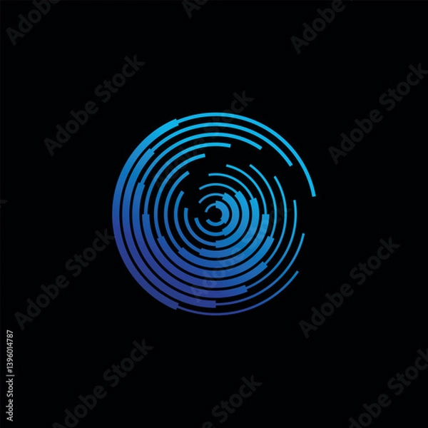 Obraz Colorful circular vortex symbol. Vector