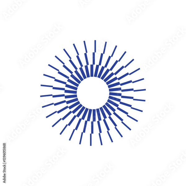 Obraz Linear monochrome circular shape. Vector symbol.circle_mix_
