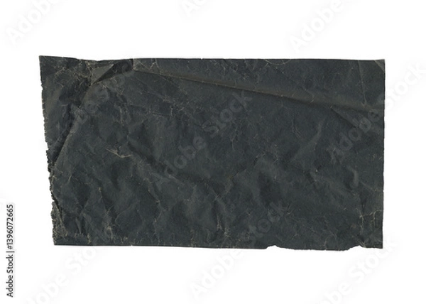 Fototapeta Torn of crumpled black paper texture. Grunge paper texture for design.	