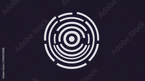 Fototapeta Objectives and targets symbolized in a sleek glyph icon for goal setting. Dreamwoven Glyphs. Illustration