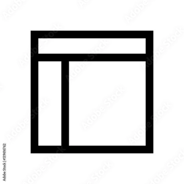 Fototapeta Layout read mini line, icon