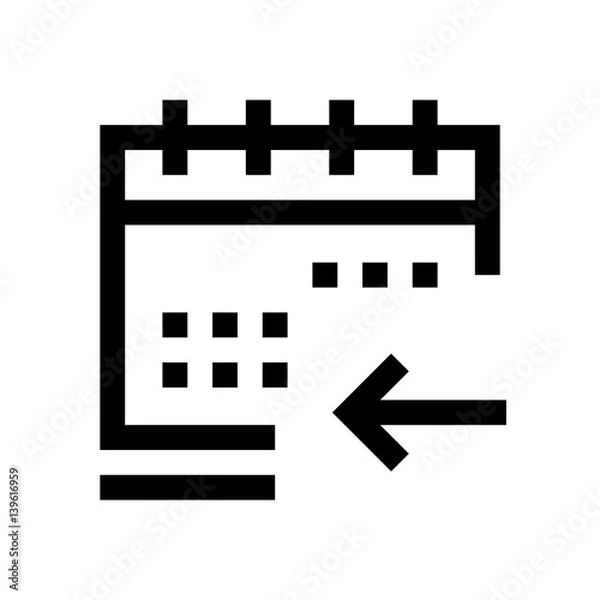 Obraz Calendar mini line, icon