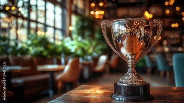 Obraz Award trophy in a stylish cafe