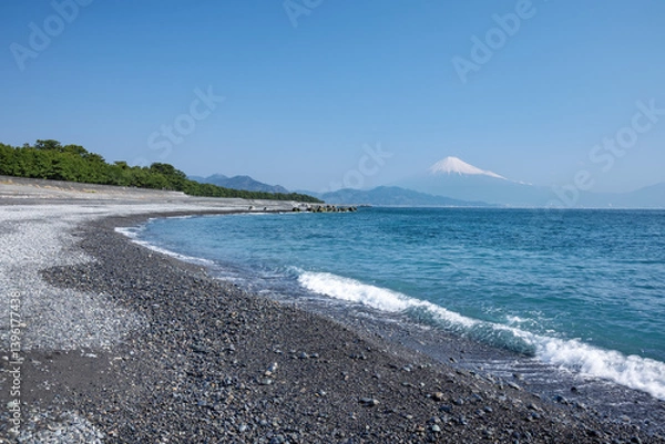 Obraz 三保松原から富士山の眺め