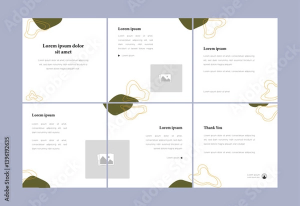 Fototapeta "Minimal Social Media Carousel Template – Clean and Modern Multi-slide Banner Layout for Instagram and Facebook Marketing or Business Promotion