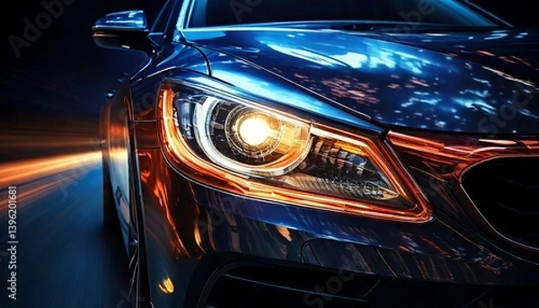 Fototapeta 自動車のヘッドライト　