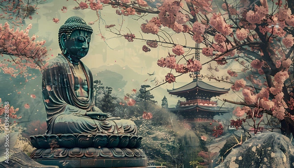 Obraz buddha statue in the temple