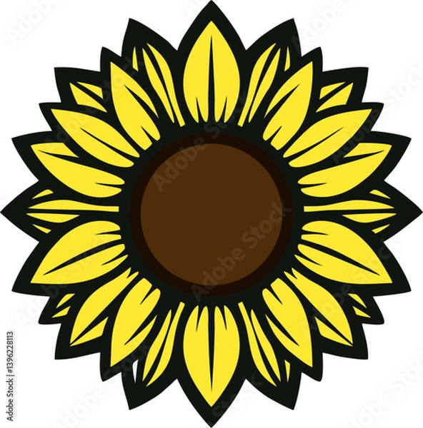 Obraz Vibrant Sunflower Design.eps