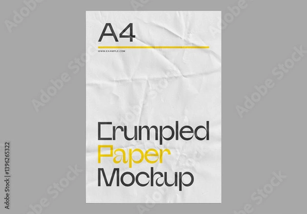 Obraz Crumpled Paper Mockup