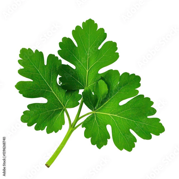 Fototapeta Coriander Leaves Isolated On Transparent Background, Generative AI