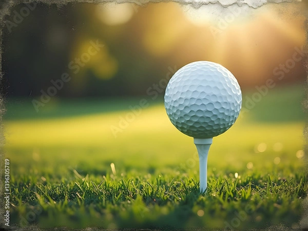 Fototapeta golf ball on tee