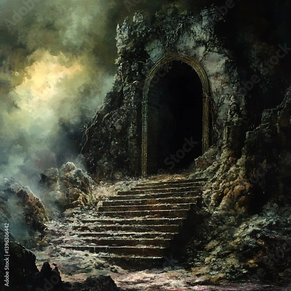 Fototapeta Ancient Portal Of Shadow of excellence in splendor beyond compare with grace in style.....