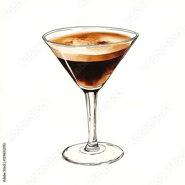 Fototapeta Espresso Martini Drink Art of excellence in splendor beyond compare with grace in style...