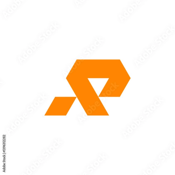 Fototapeta The R Logo Reflects Energy and Movement