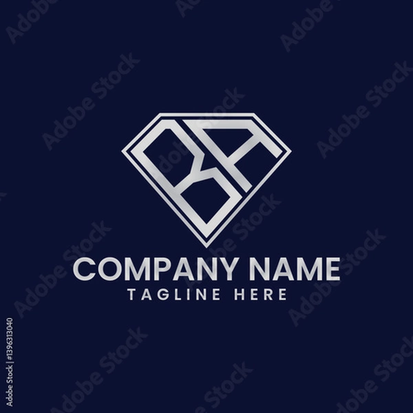 Obraz Simple Letter Logo in Diamond Frame