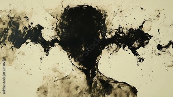 Fototapeta Melancholy Figure of Despair of excellence in splendor beyond compare with grace in style.