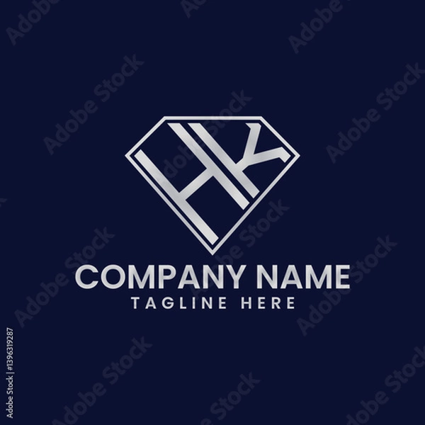 Fototapeta Simple Letter Logo in Diamond Frame