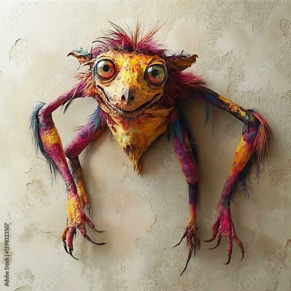 Fototapeta Whimsical Creature Colorful Puppet Art of excellence in splendor beyond compare with grace