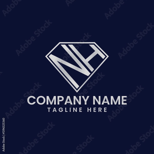 Fototapeta Simple Letter Logo in Diamond Frame