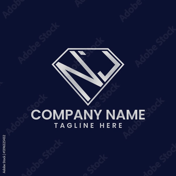 Fototapeta Simple Letter Logo in Diamond Frame