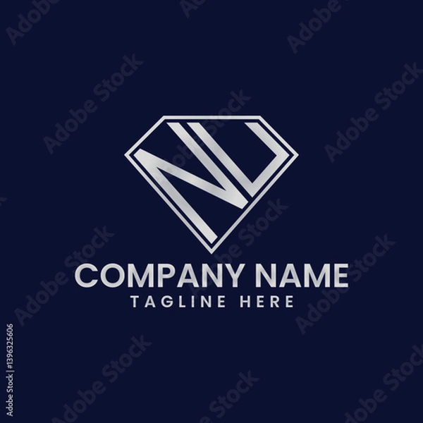 Fototapeta Simple Letter Logo in Diamond Frame