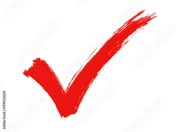 Fototapeta red check mark