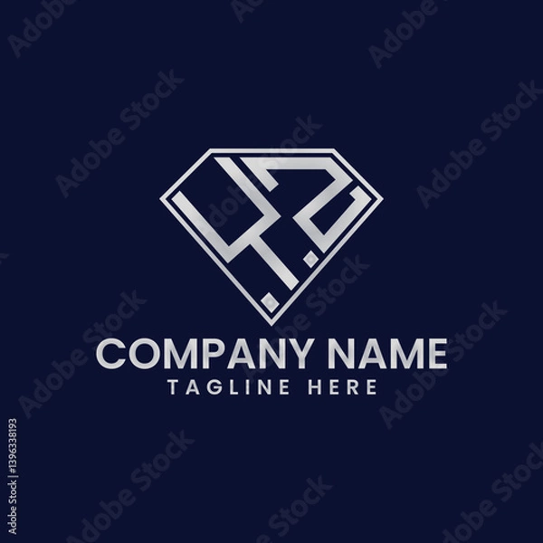 Fototapeta Simple Letter Logo in Diamond Frame