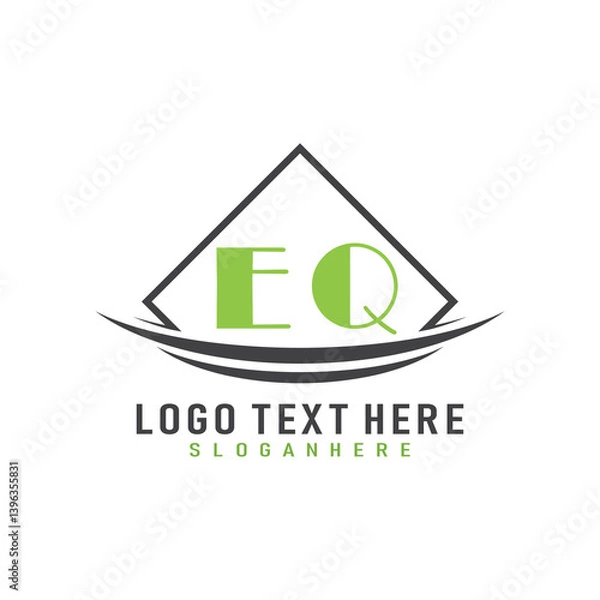 Fototapeta initial monogram logo with square style design.