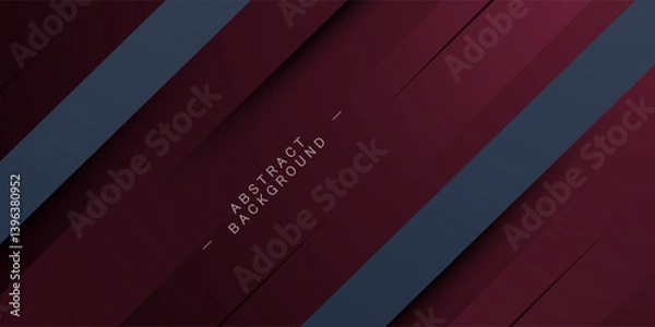 Obraz Abstract dark red background with gray lines pattern design. Suitable for business design. Eps10 vector